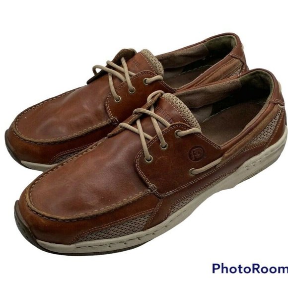 DUNHAM Captain Boat Deck Shoes Loafers Mens 12 12D Leather Brown